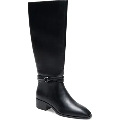 Reaction Kenneth Cole Bennett Faux Leather Knee High Boot In Black
