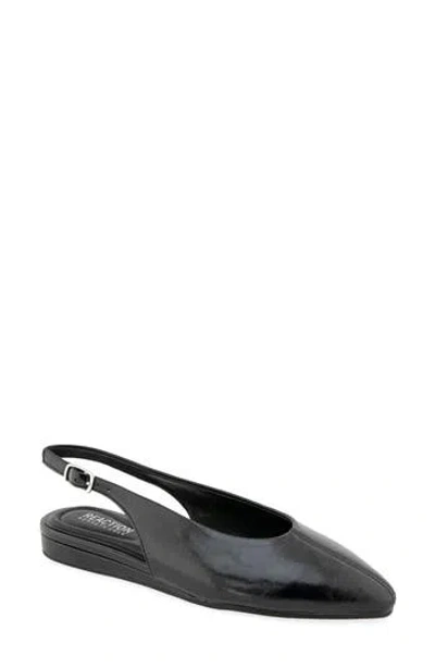 Reaction Kenneth Cole Brianna Faux Leather Slingback Flat In Black
