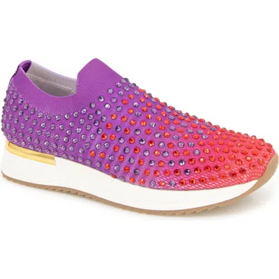 Reaction Kenneth Cole Cameron Jewel Jogger Sneaker In Rouge Knit