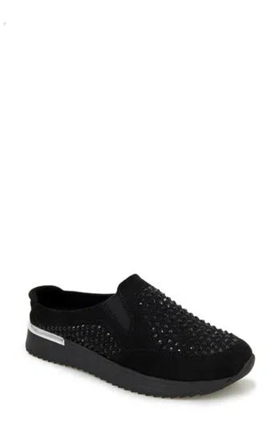 Reaction Kenneth Cole Cameron Rhinestone Sneaker Mule In Black