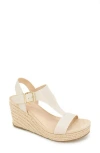 Reaction Kenneth Cole Card Platform Wedge Sandal In White