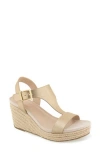 Reaction Kenneth Cole Card Platform Wedge Sandal In Brown
