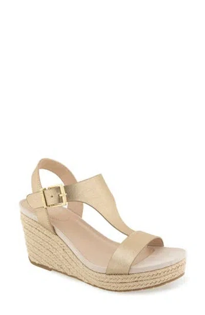 Reaction Kenneth Cole Card Platform Wedge Sandal In Brown
