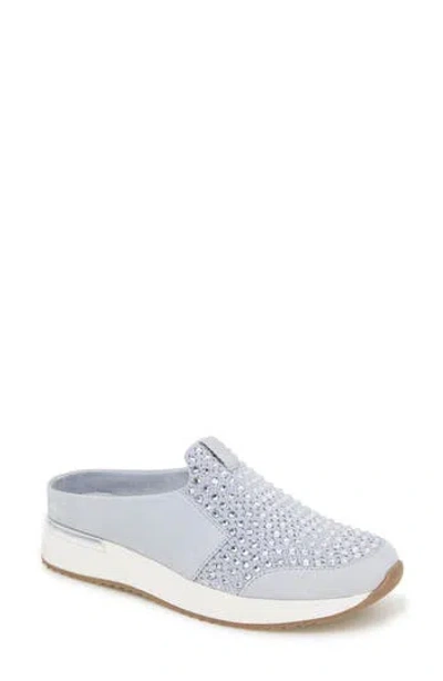 Reaction Kenneth Cole Carol Crystal Mule Sneaker In Mid Grey Knit