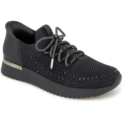 Reaction Kenneth Cole Clancy Knit Sneaker In Black Knit