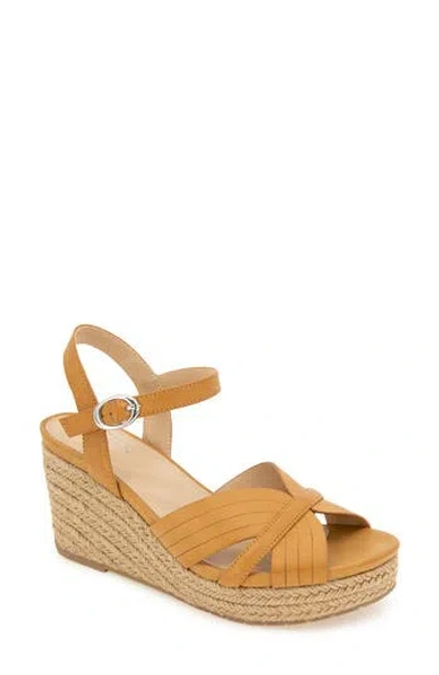 Reaction Kenneth Cole Comi Espadrille Wedge Sandal In Camel