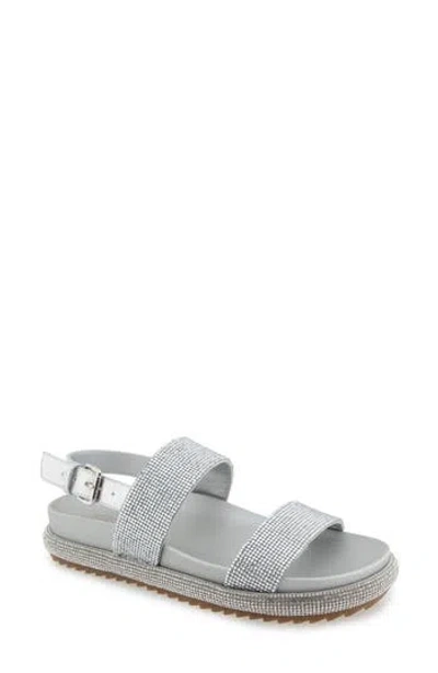 Reaction Kenneth Cole Darleen Sandal In Silver/crystal