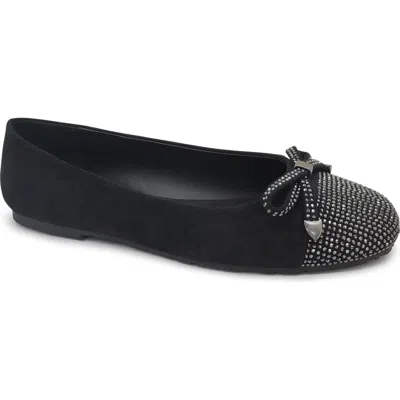 Reaction Kenneth Cole Ellie Ballet Flat In Black Micro