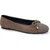 Reaction Kenneth Cole Ellie Ballet Flat In Shitake Micro