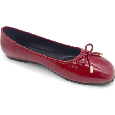 Reaction Kenneth Cole Elstree Ballet Flat In Rust Red Patent