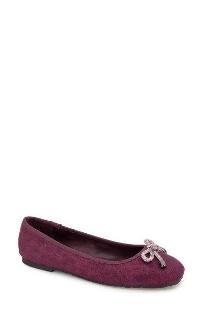 Reaction Kenneth Cole Elstree Bow Flat In Purple