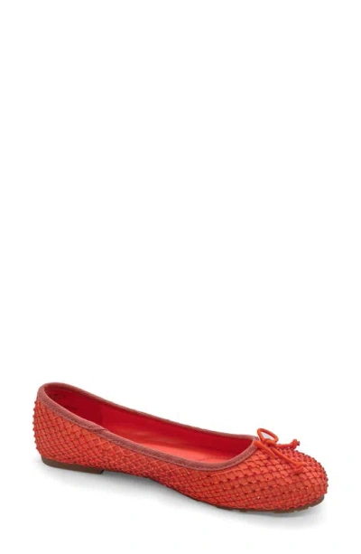 Reaction Kenneth Cole Elstree Mesh Ballet Flat In Red