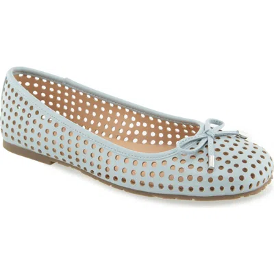 Reaction Kenneth Cole Elstree Perforated Ballet Flat In Blue