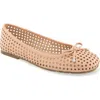 Reaction Kenneth Cole Elstree Perforated Ballet Flat In Orange