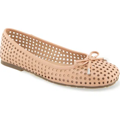Reaction Kenneth Cole Elstree Perforated Ballet Flat In Orange
