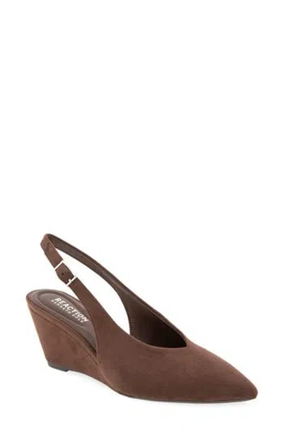 Reaction Kenneth Cole Enzo Wedge Slingback Pump In Animal Print