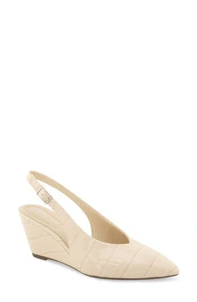 Reaction Kenneth Cole Enzo Wedge Slingback Pump In Wood Ash Croco