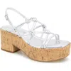Reaction Kenneth Cole Essa Knot Platform Sandal In Silver Metallic