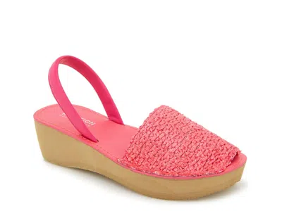 Reaction Kenneth Cole Fine Glass Wedge Sandal In Red