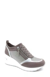 Reaction Kenneth Cole Fiona Platform Wedge Sneaker In Shitake Mesh