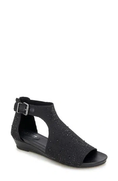 Reaction Kenneth Cole Gail Sandal In Black Knit