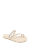 Reaction Kenneth Cole Gia Crystal Strap Slide Sandal In Latte