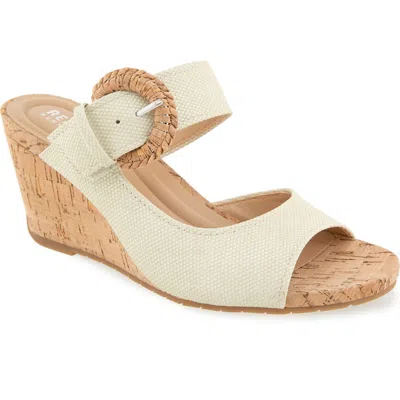Reaction Kenneth Cole Gibbs Wedge Sandal In Neutral