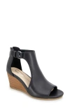 Reaction Kenneth Cole Gracie Wedge Sandal In Black