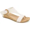 Reaction Kenneth Cole Great Buckle Wedge Sandal In Cream