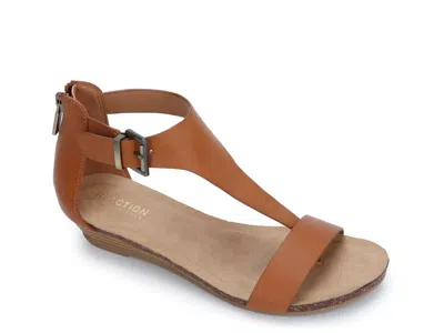 Reaction Kenneth Cole Great Gal Wedge Sandal In Brown