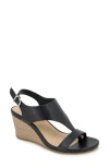 Reaction Kenneth Cole Greatly Platform Wedge Sandal In Black