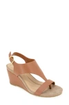 Reaction Kenneth Cole Greatly Platform Wedge Sandal In Luggage