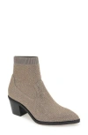 Reaction Kenneth Cole Jess Bejeweled Sock Bootie In Shitake Knit