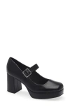 Reaction Kenneth Cole Klair Block Heel Mary Jane In Black