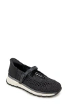 Reaction Kenneth Cole Kuerq Ez Mary Jane Sneaker In Black Knit
