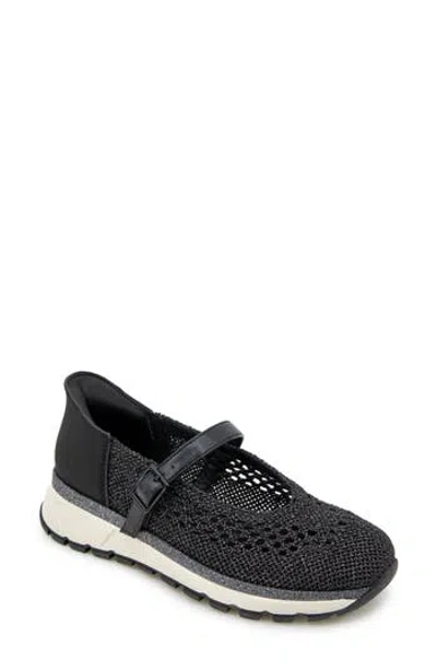 Reaction Kenneth Cole Kuerq Ez Mary Jane Sneaker In Black Knit