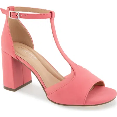 Reaction Kenneth Cole Lady T-strap Sandal In Pink