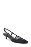 Reaction Kenneth Cole Maggie Mesh Slingback Pump In Black/black Mesh