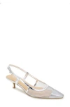 Reaction Kenneth Cole Maggie Mesh Slingback Pump In Silver Mesh