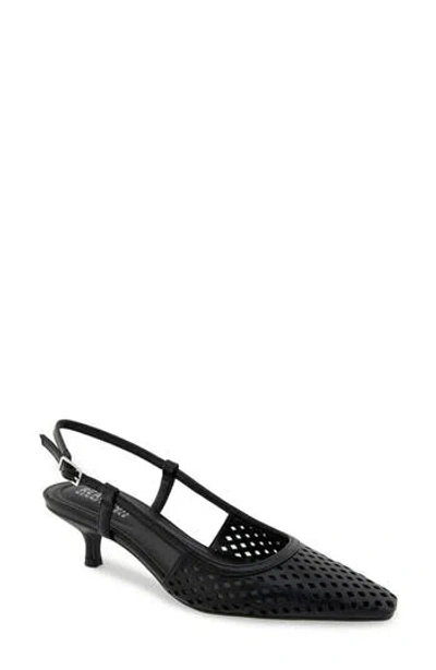Reaction Kenneth Cole Maggie Perforated Slingback Pump In Black