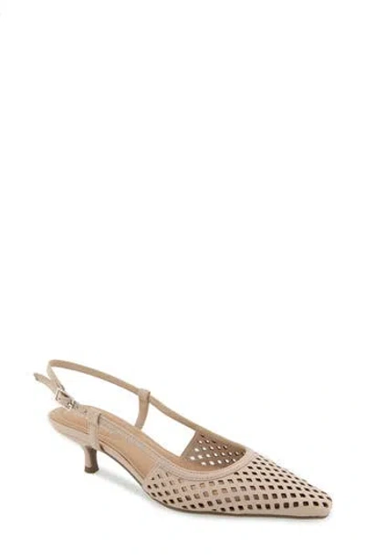 Reaction Kenneth Cole Maggie Perforated Slingback Pump In Neutral
