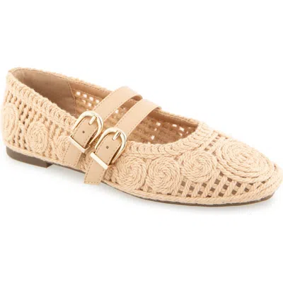Reaction Kenneth Cole Malibu Crochet Flat In Neutral