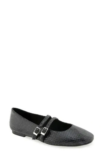 Reaction Kenneth Cole Malibu Mary Jane Flat In Black
