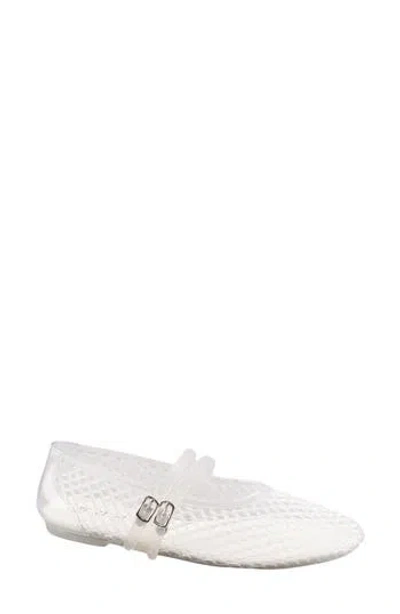 Reaction Kenneth Cole Malibu Mesh Mary Jane Flat In Transparent