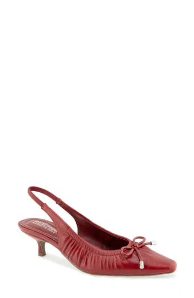 Reaction Kenneth Cole Mango Kitten Heel Slingback Pump In Red