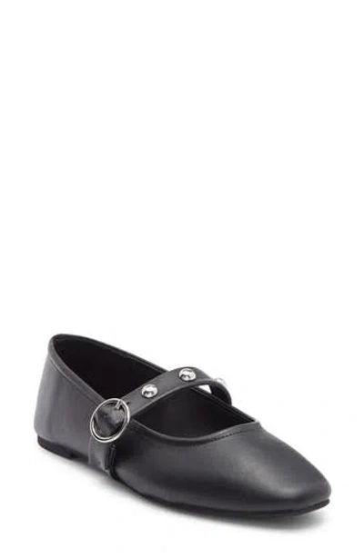 Reaction Kenneth Cole Maxi Studded Mary Jane Flat In Black