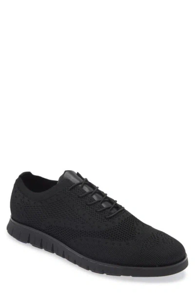 Reaction Kenneth Cole Nio Wingtip Knit Oxford In Black