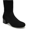 Reaction Kenneth Cole Raleigh Block Heel Bootie In Black Micro