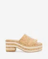 Reaction Kenneth Cole Reaction - Elissa Platform Cork Raffia Sandal In Natural Cork