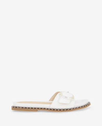 Reaction Kenneth Cole Reaction - Syrena Buckle Slide Sandal In Ecru